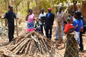 Emmanuel teaching about compost making!