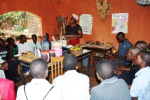 Eferal Kathumba teaching about nutrition!